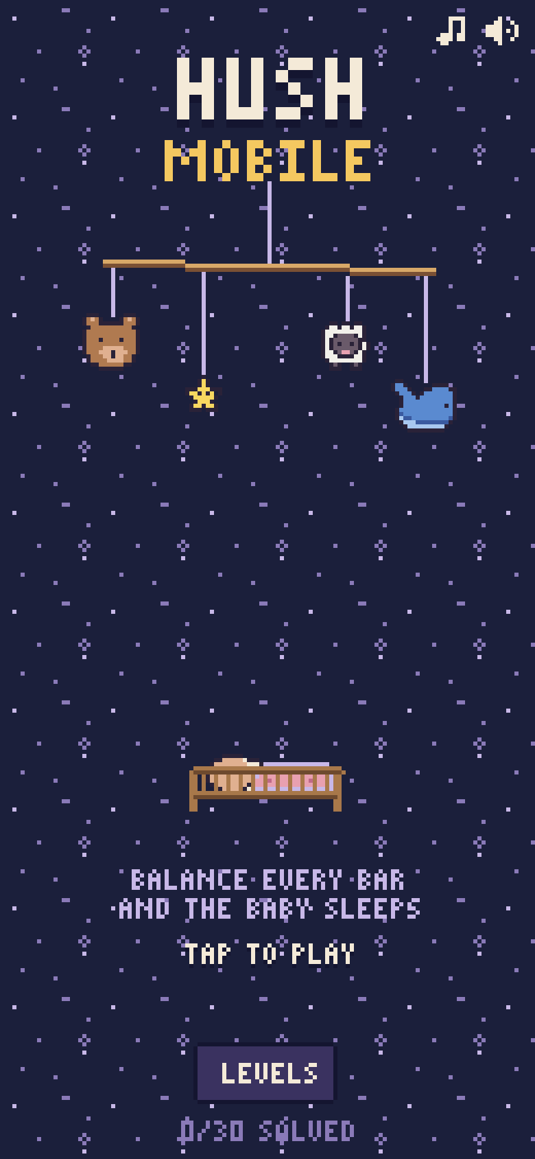 Hush Mobile title screen
