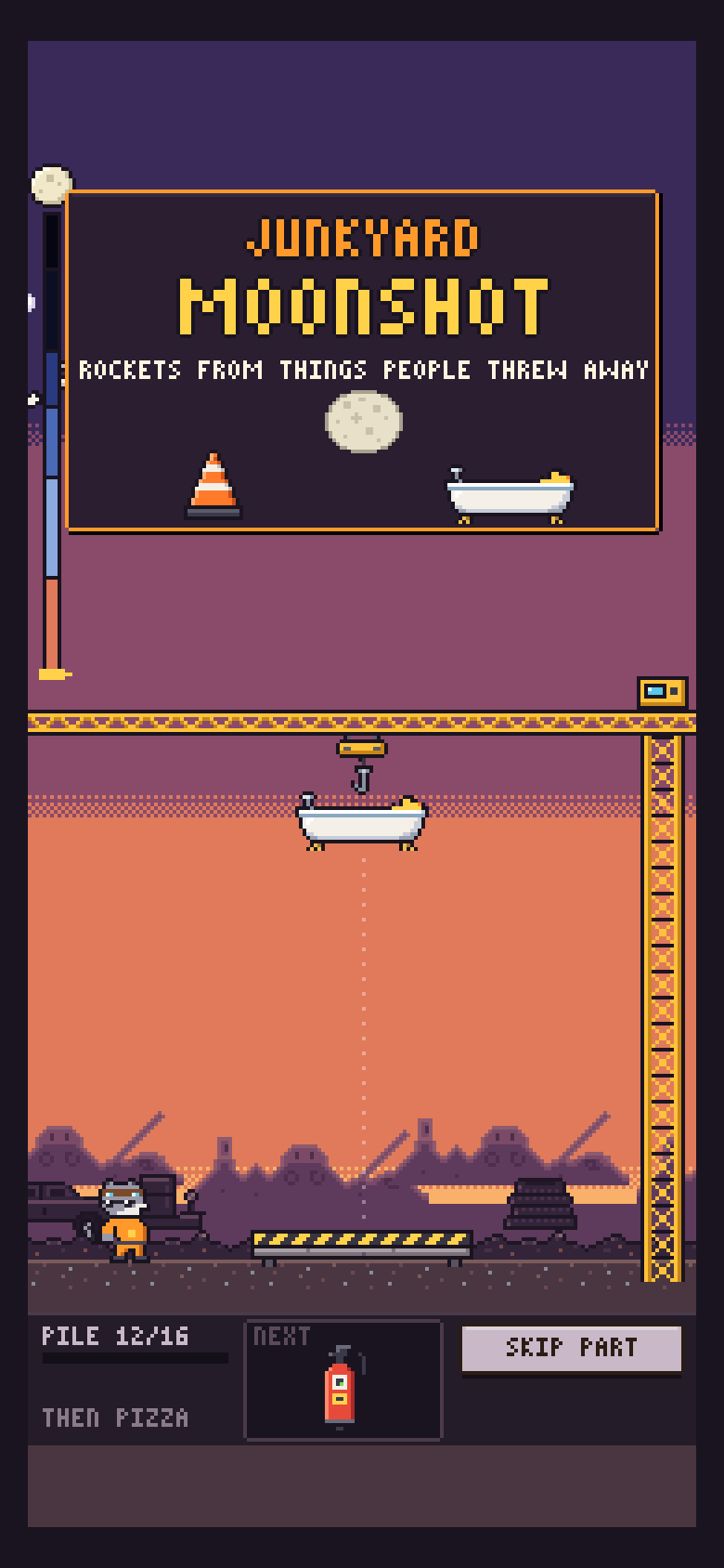 Junkyard Moonshot title screen